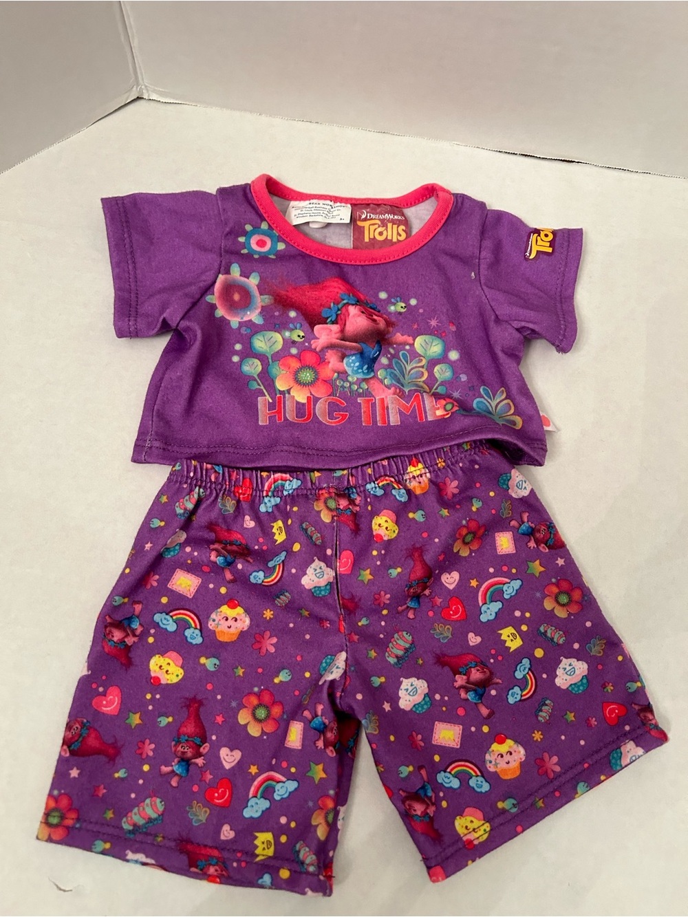 Build a bear DreamWorks Trolls Purple "Hug Time" Two-Piece Pajama Set